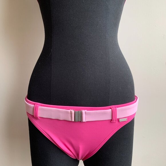 Billabong surf BLUE CRUSH era Vintage bikini pink belted halter top set RARE - Picture 4 of 8